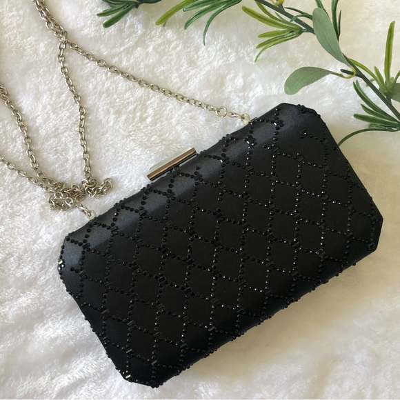 INC International Concepts Sasha Satin Sparkle Clutch - Picture 4 of 12